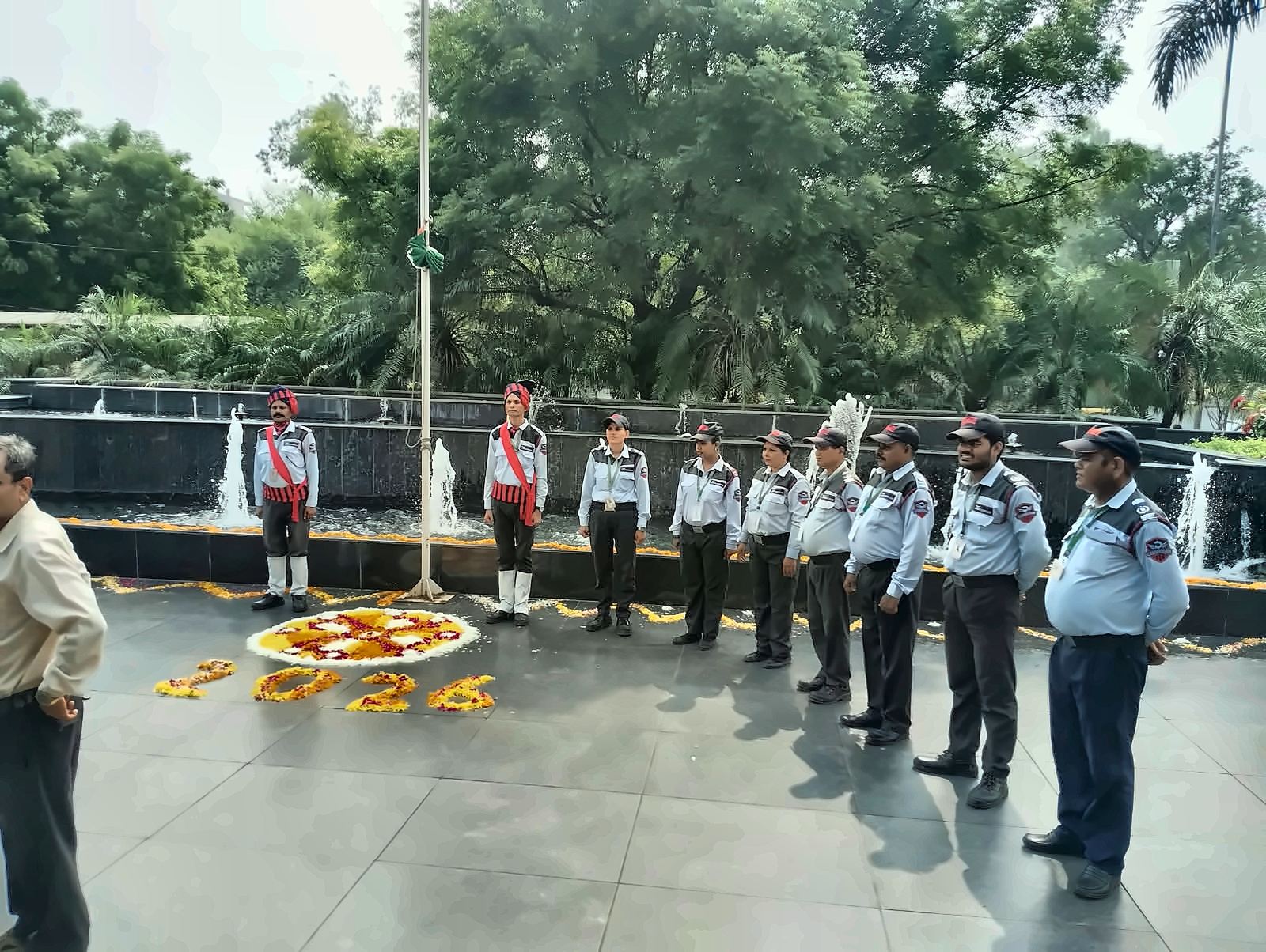 Flag hoisting ceremony