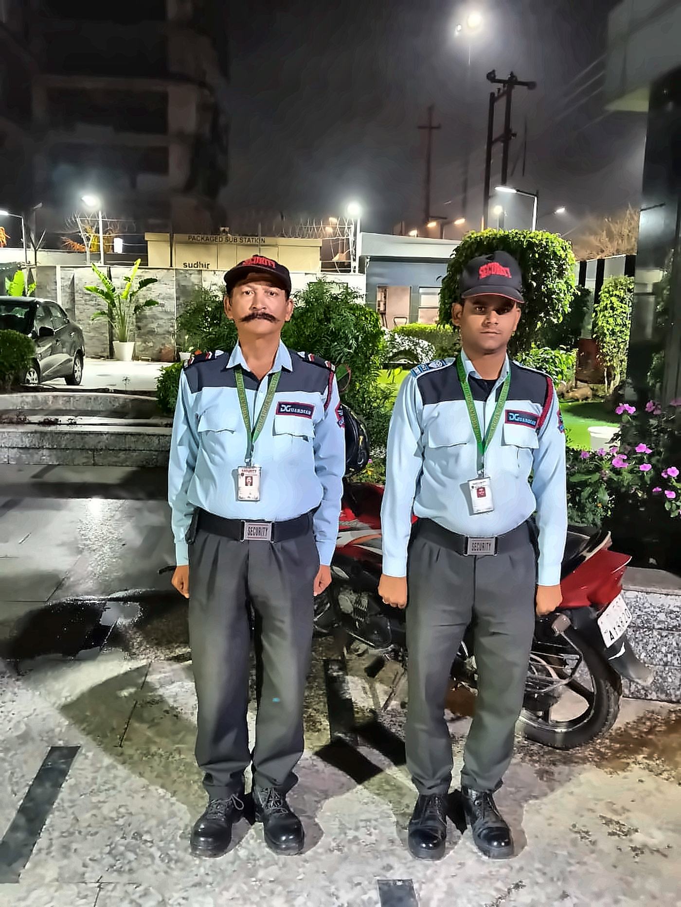 Night patrol guards on duty